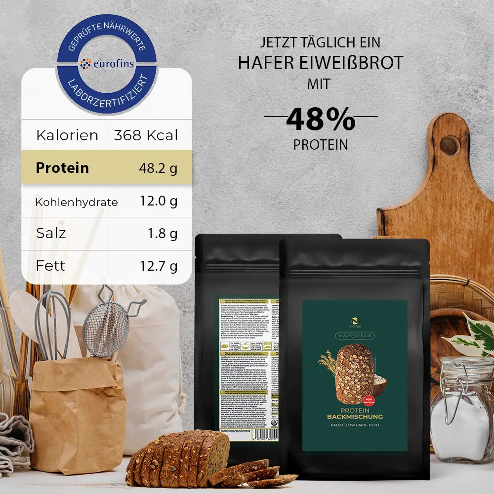 Hafermix  Backmischung 600g – 3 Brote à 650 g (≈1,95 kg)| nutringo®